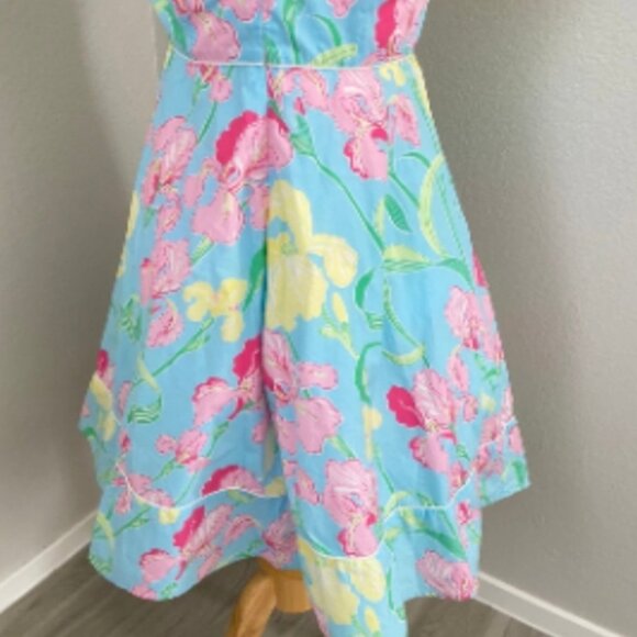 - Lily Pulitzer halter fit and flair IRIS print midi dress Size Small - Picture 9 of 9